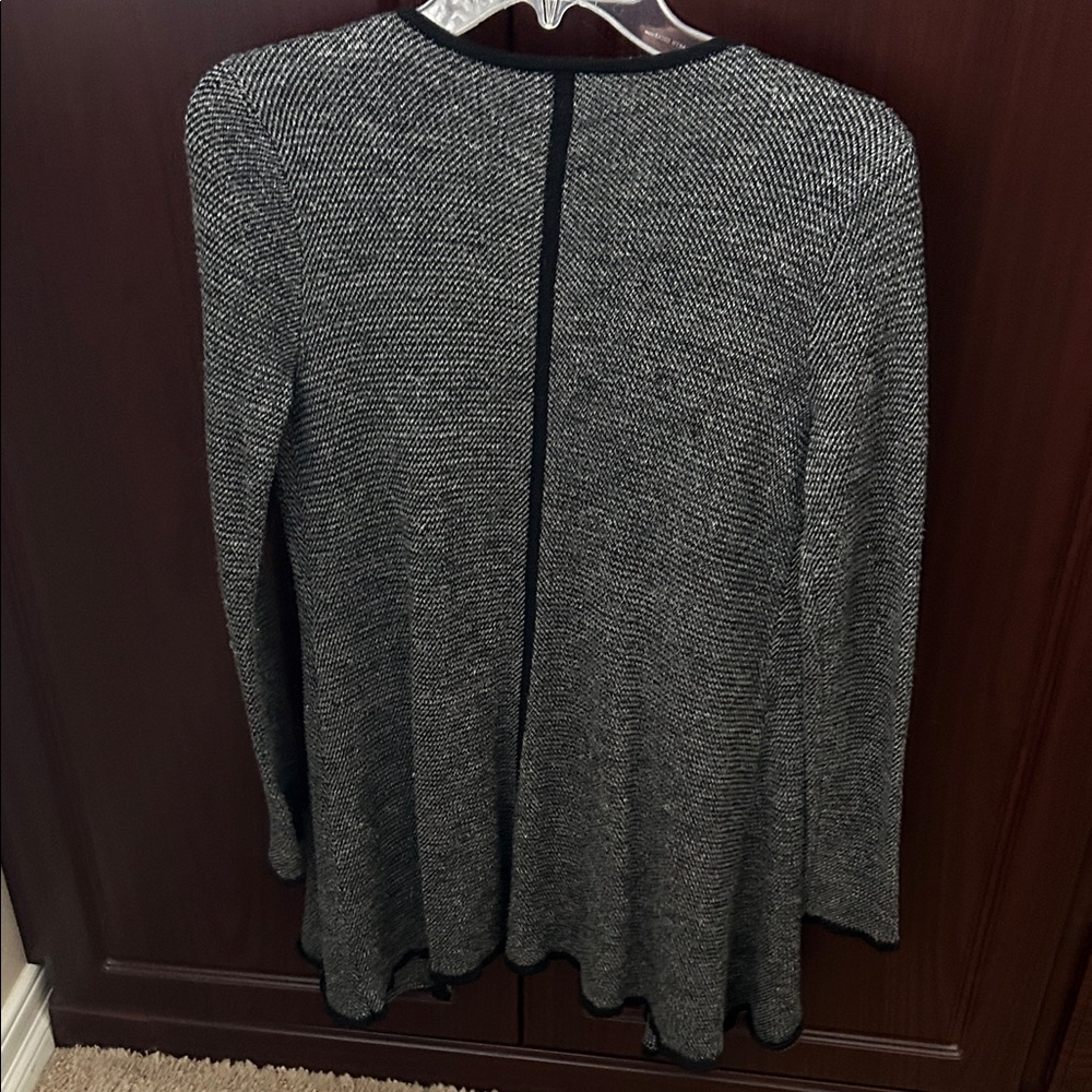 Eileen Fisher Black and Gray Open Cardigan - Picture 5 of 8